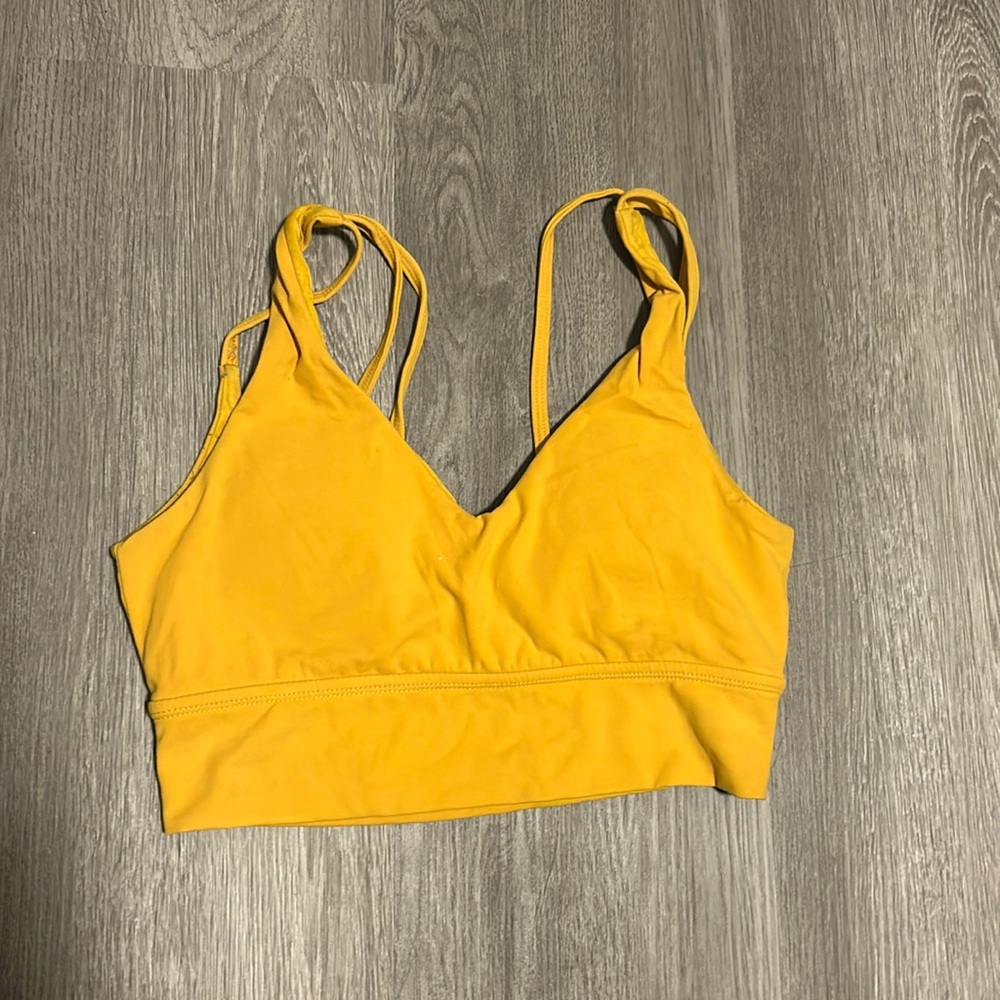 Yellow buff bunny collection sports bra